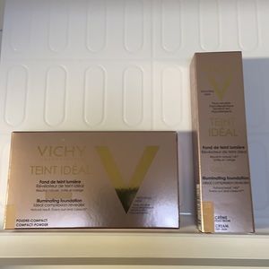 Vichy Teint Ideal Illuminating Foundation and Compact Powder. NWT
